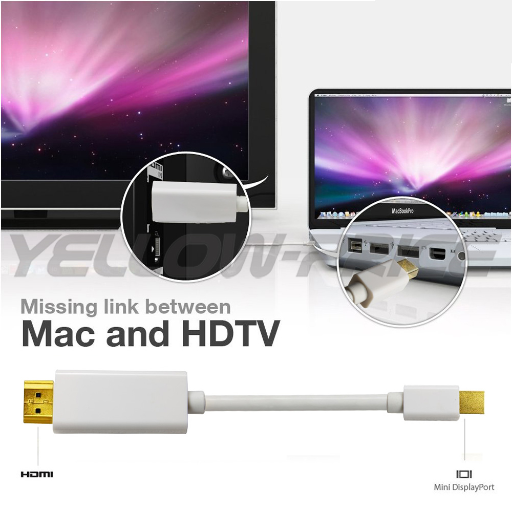 YellowPrice Mini DisplayPort to HDMI Cable Thunderbolt Compatible