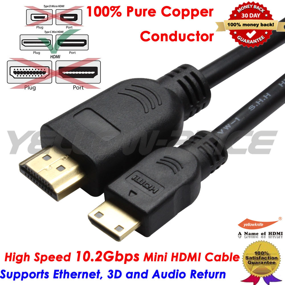 High Speed Mini HDMI to HDMI v1.4 Cable 4K TV, HDTV 1080P (14 Packs