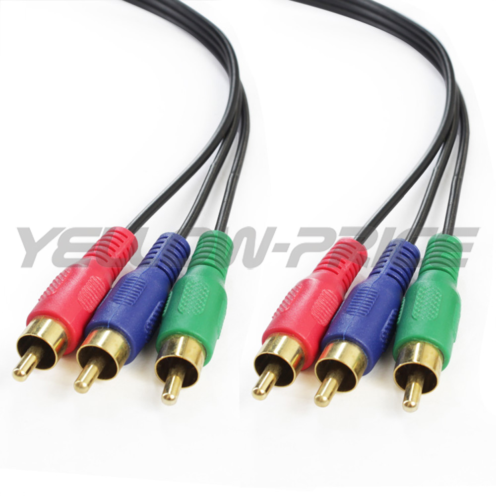 Gold 6FT Composite Cable Cord For xBox One 3 RCA To 3 RCA Video