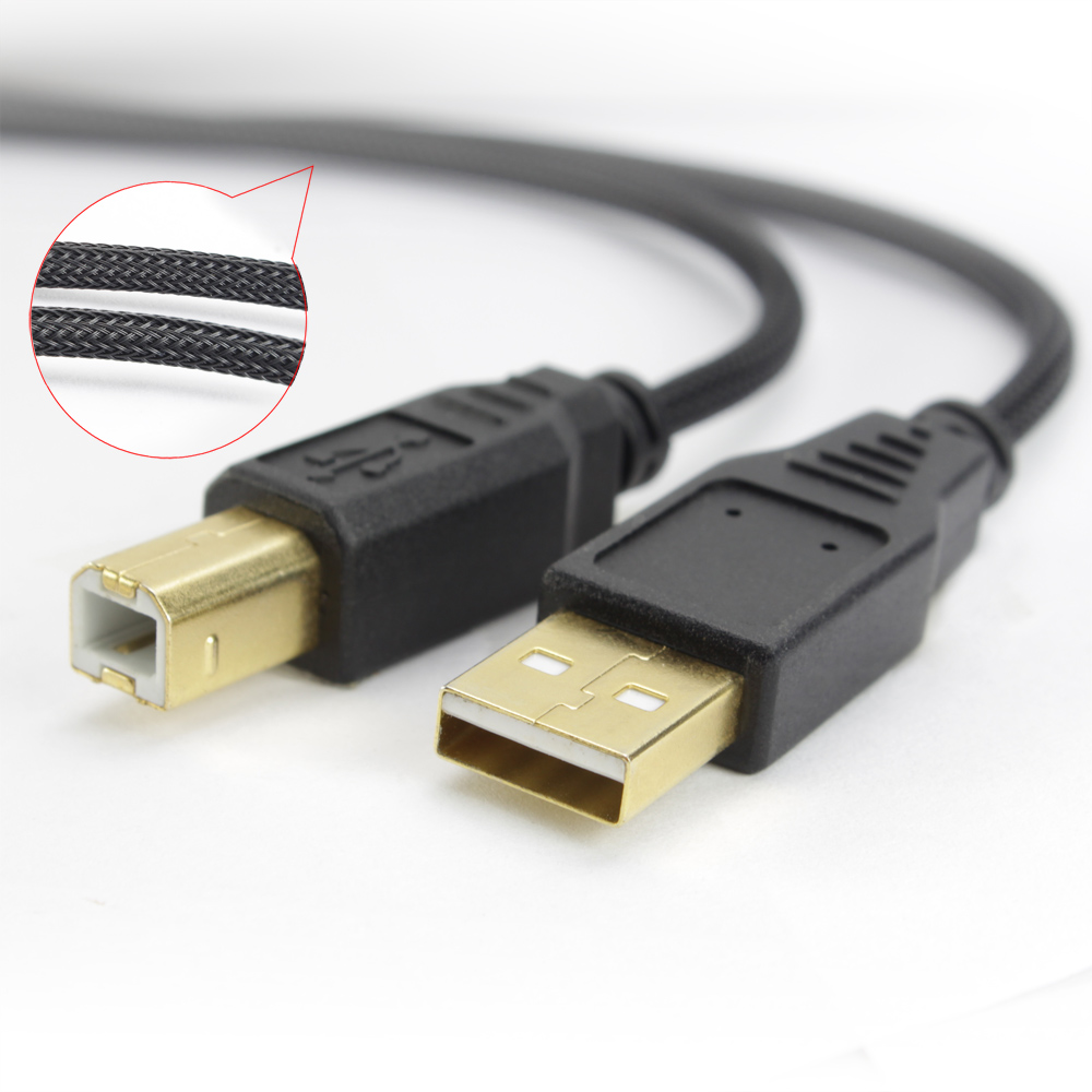 For Canon Pixma USB 2.0 Printer Cable Cord AB 2m/3m/5m (GoldPlated