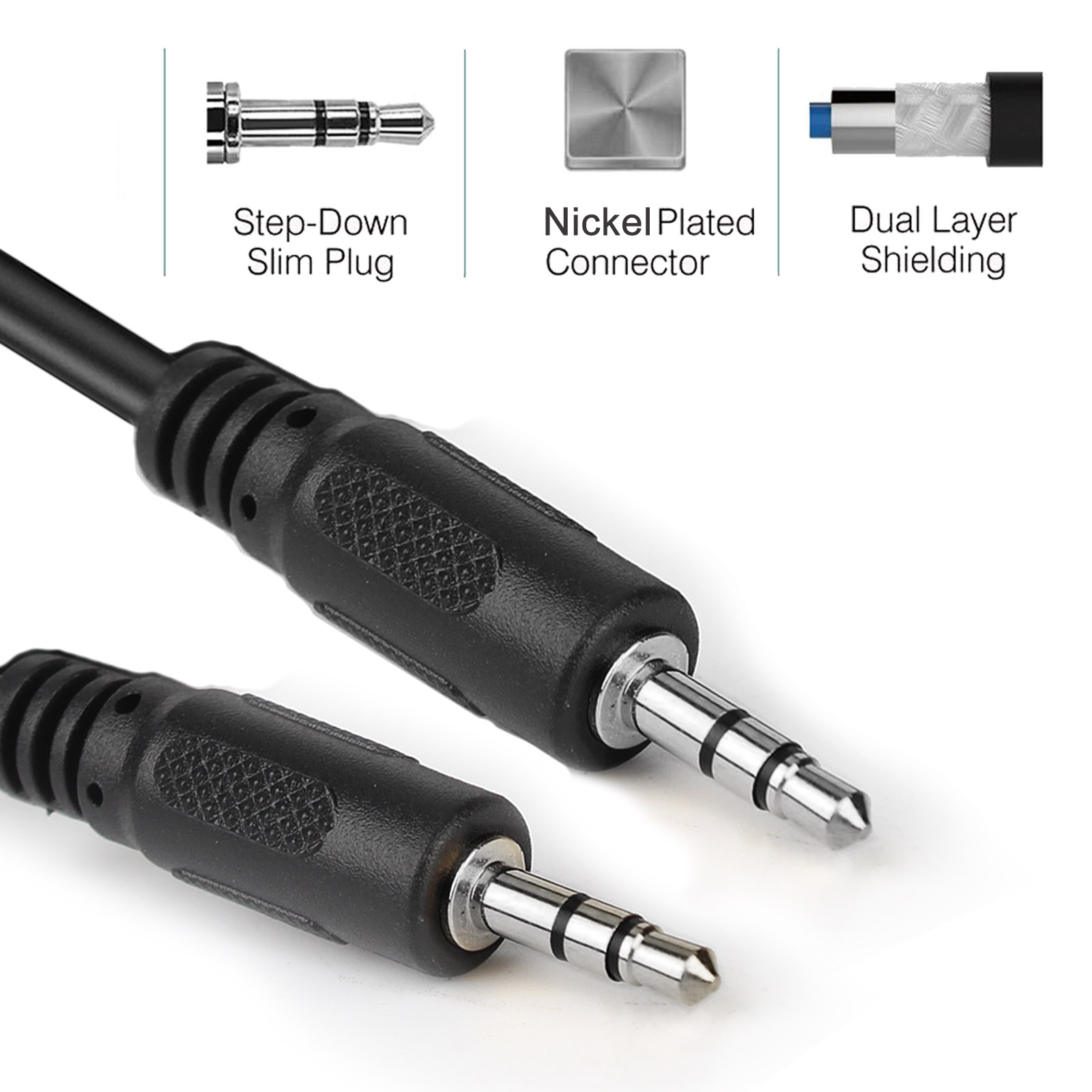 AUX AUXILIARY Cable Male to Male Car Audio Cord for iPhone Samsung  HTC LG