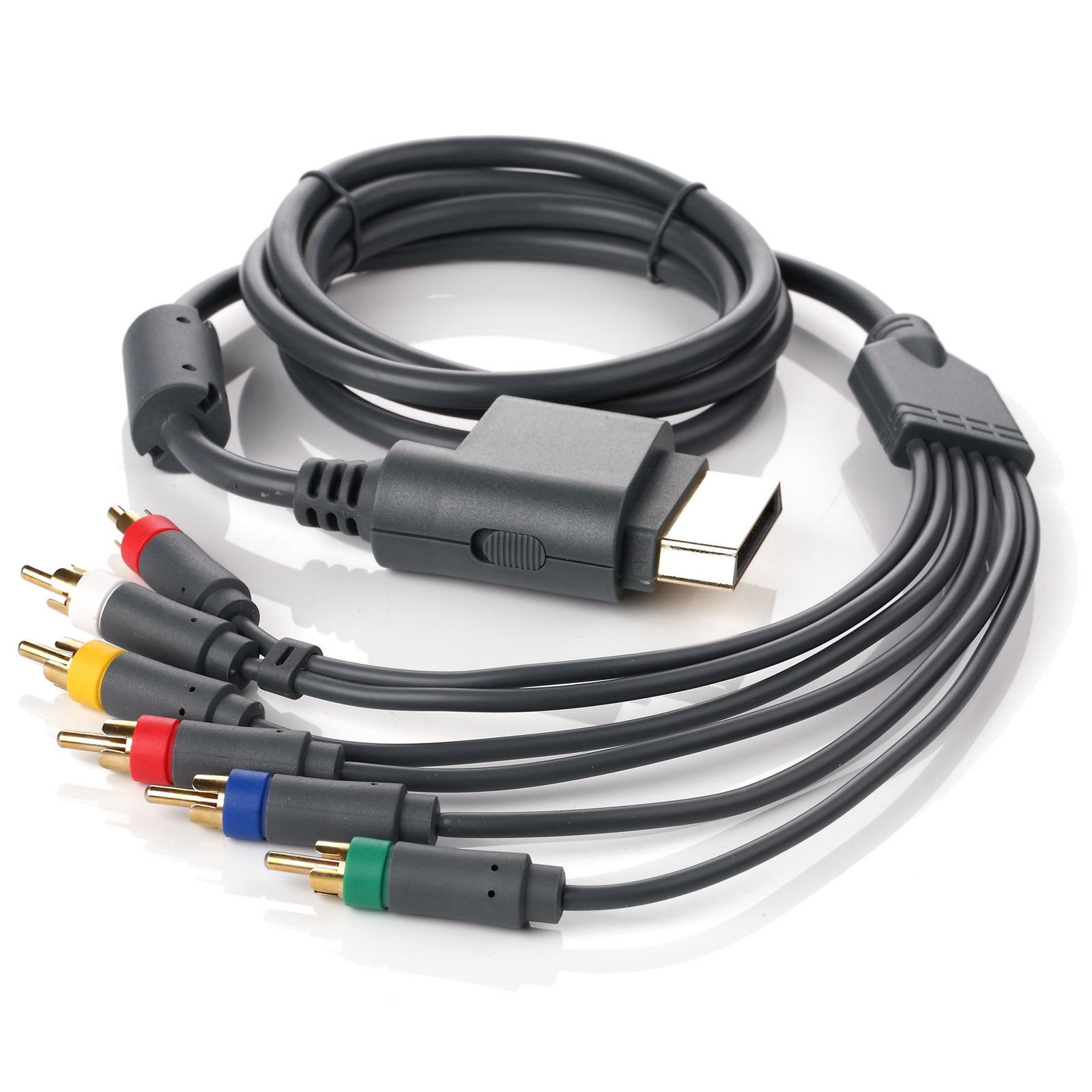 2x HD TV Component Composite Audio Video AV Cable Cord For MICROSOFT.