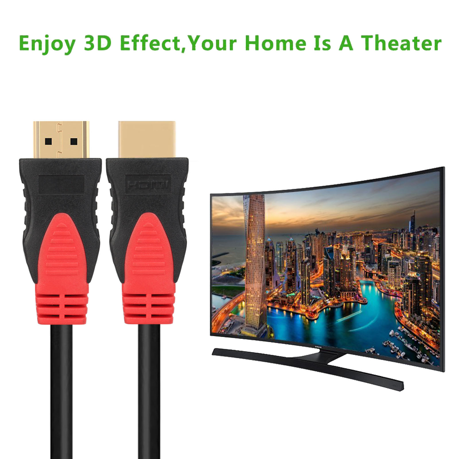 2K HDMI Cable / HDMI Cord (15 feet / 15 ft, HDMI to HDMI) HiSpeed