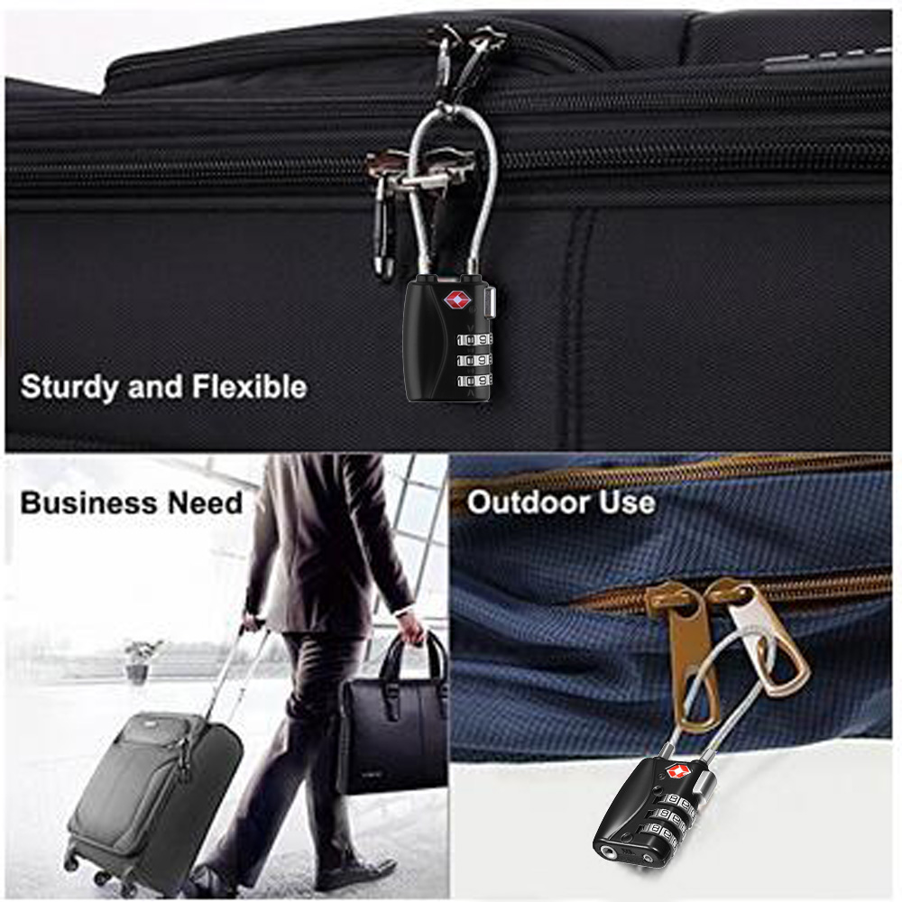 3-Dial TSA Travel Locks Luggage Backpack Bag Suitcase lock - Pack of 3 ...