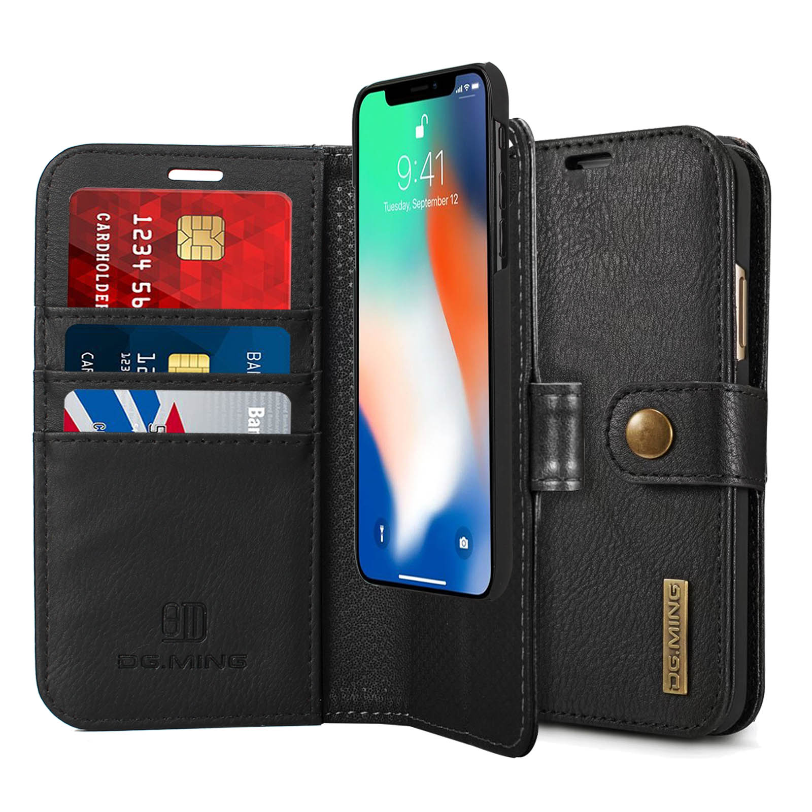 Genuine Leather Flip RFID Wallet Magnetic Case For Samsung Galaxy S10 ...