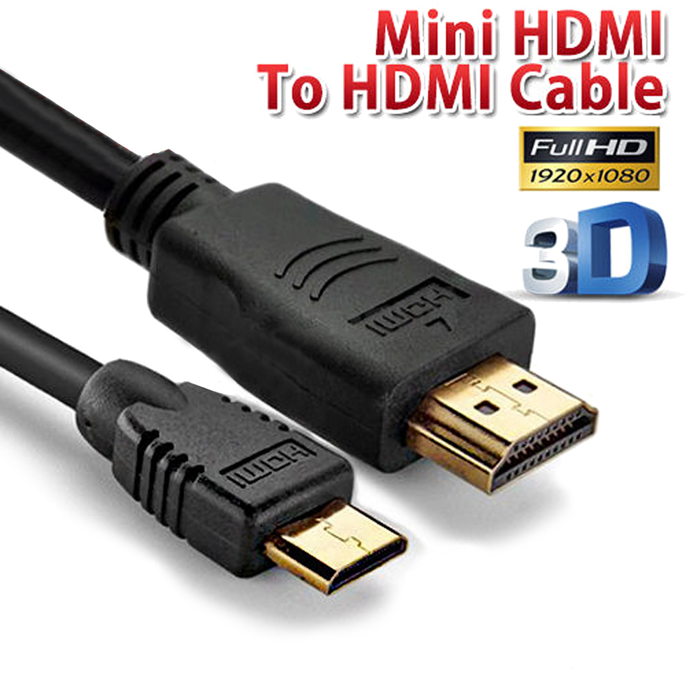 MINI HDMI to HDMI Cable Cord 4K Adapter Camera HDTV Camcorder 3FT 6FT