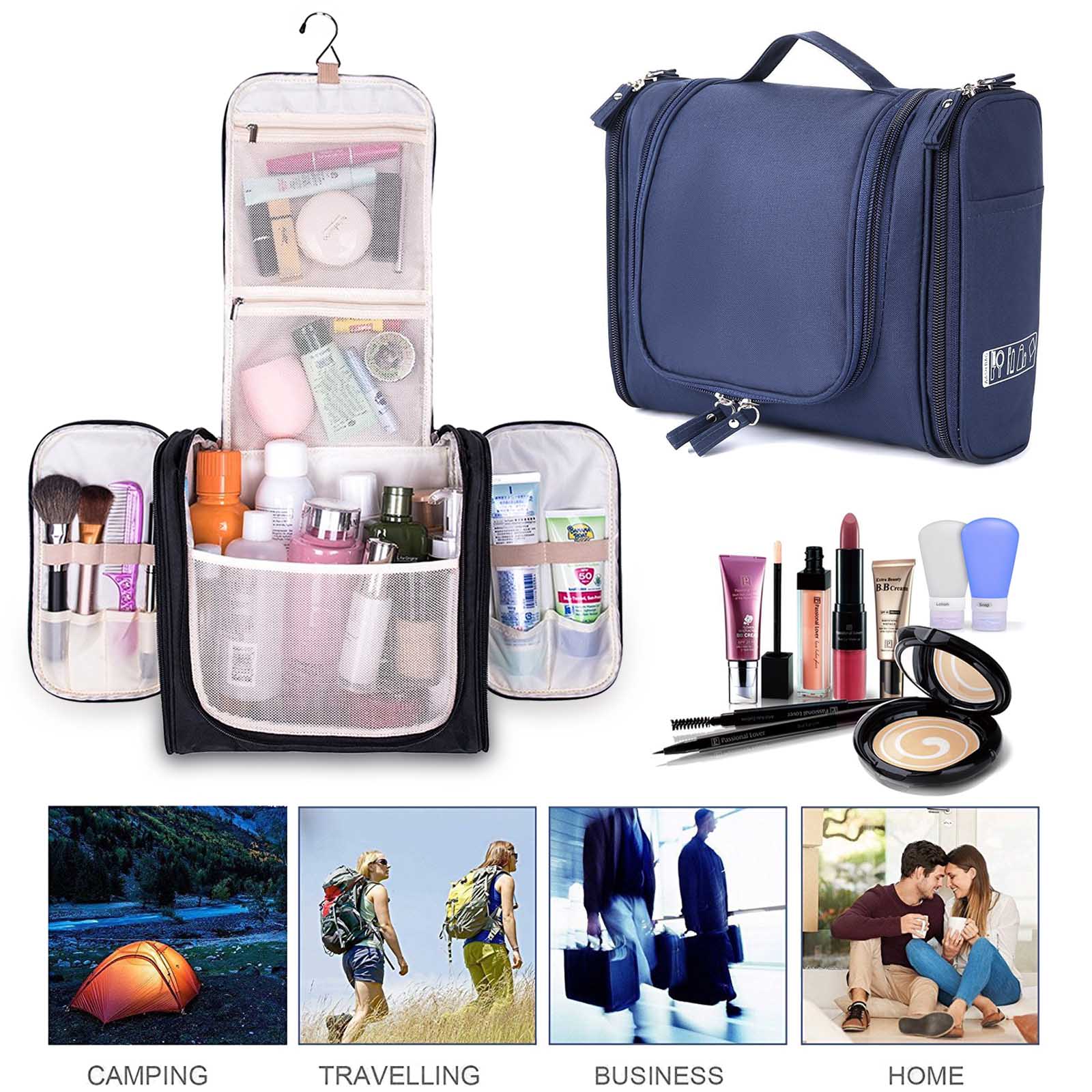 Travel Toiletry Bag Waterproof Bathroom Shower Bags with Hanging Hook