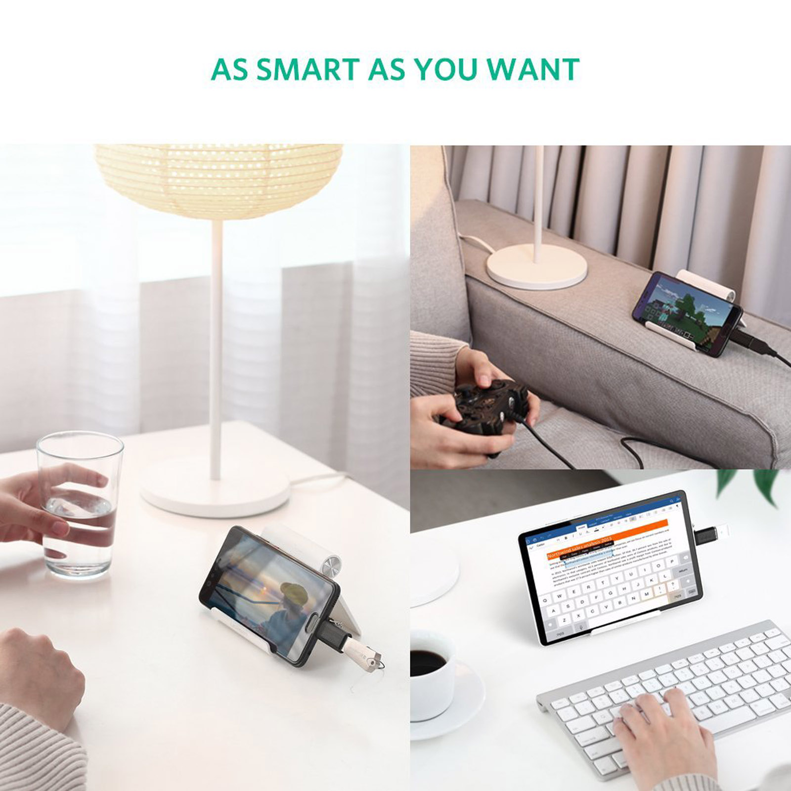 USB C to USB 3.0 Adapter USB TypeC Thunderbolt 3 to USB OTG for