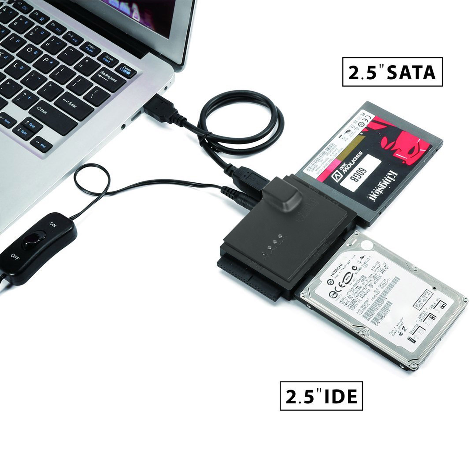 Universal 2.5"/3.5" Hard Drive Disk Converter USB 3.0 to SATA/IDE Fr