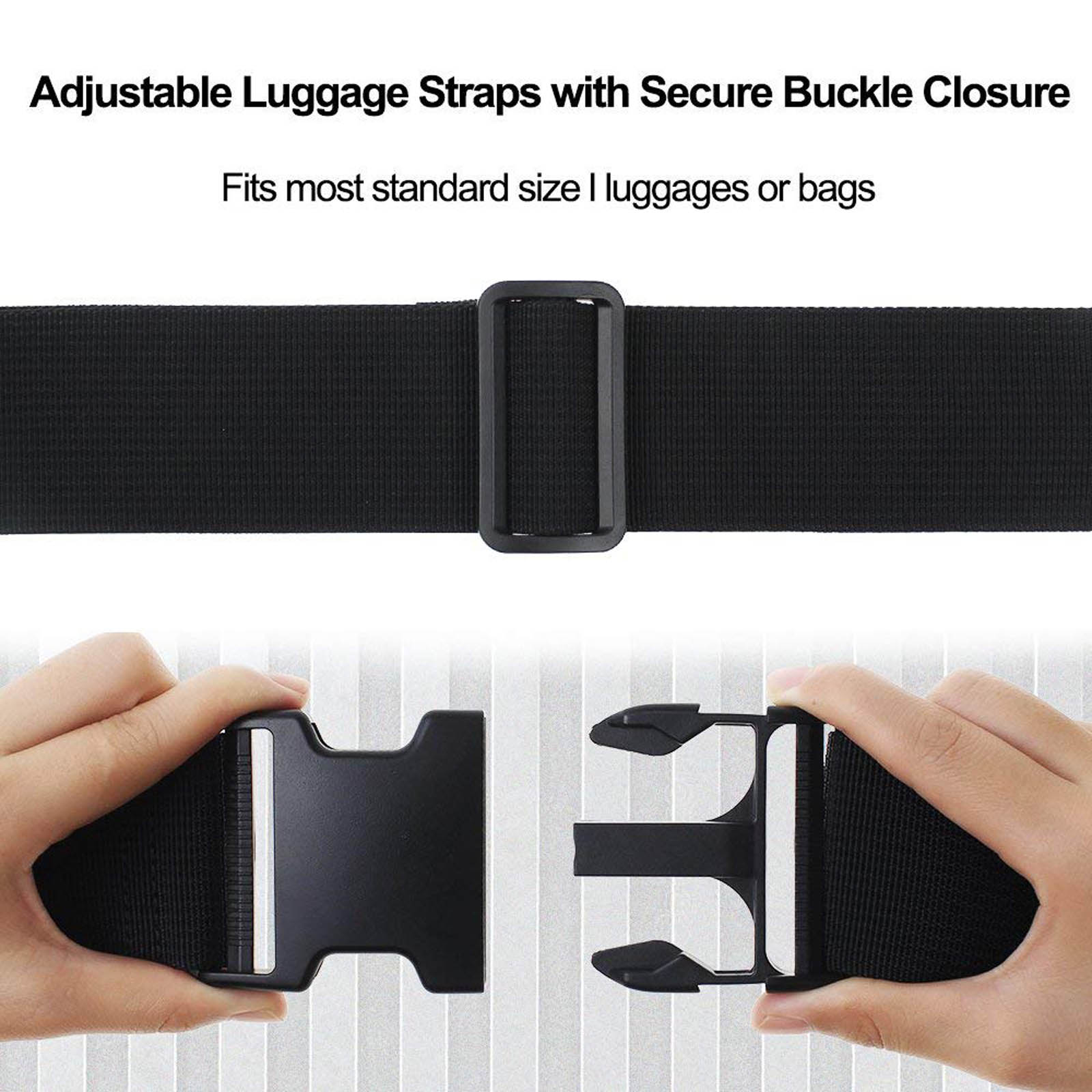 4 pack Add a Bag Luggage Strap Adjustable Travel Suitcase Belt