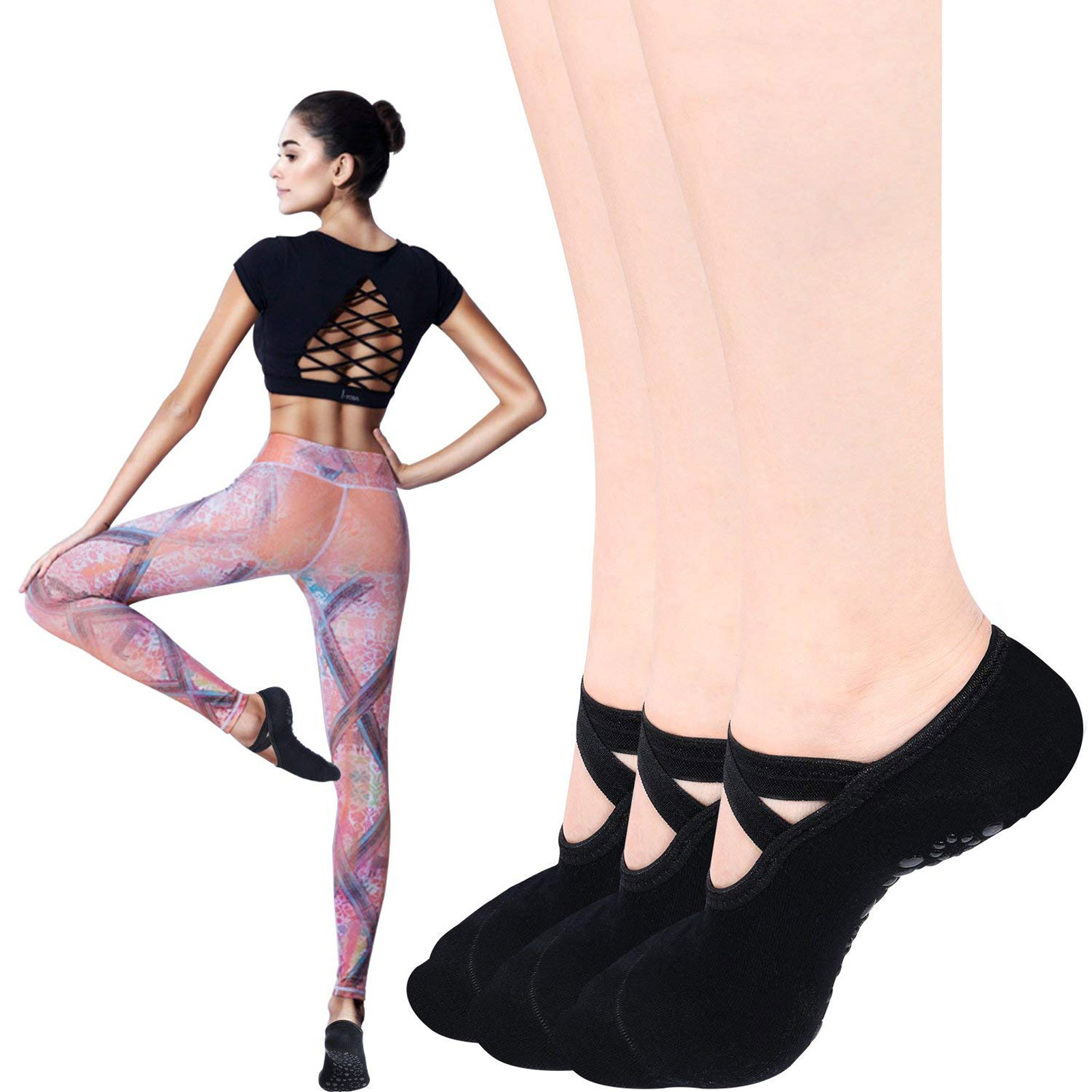 pilates grip socks women image