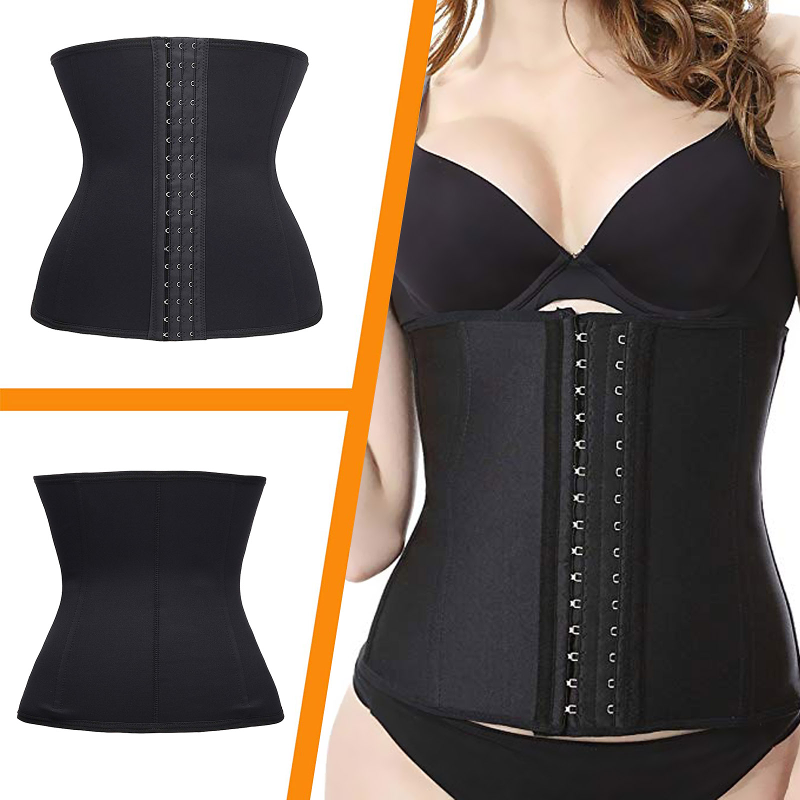 Latex Waist Trainer for Women Underbust Corset Body Shaper Tummy
