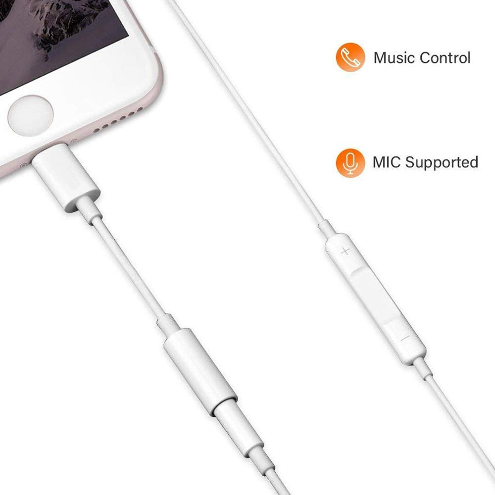 For Apple iPhone 12 Pro Max Earphone Headphone Adapter Jack 8PIN to 3