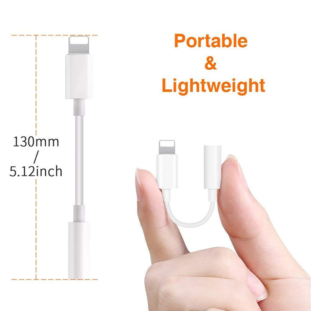For Apple iPhone 12 Pro Max Earphone Headphone Adapter Jack 8PIN to 3