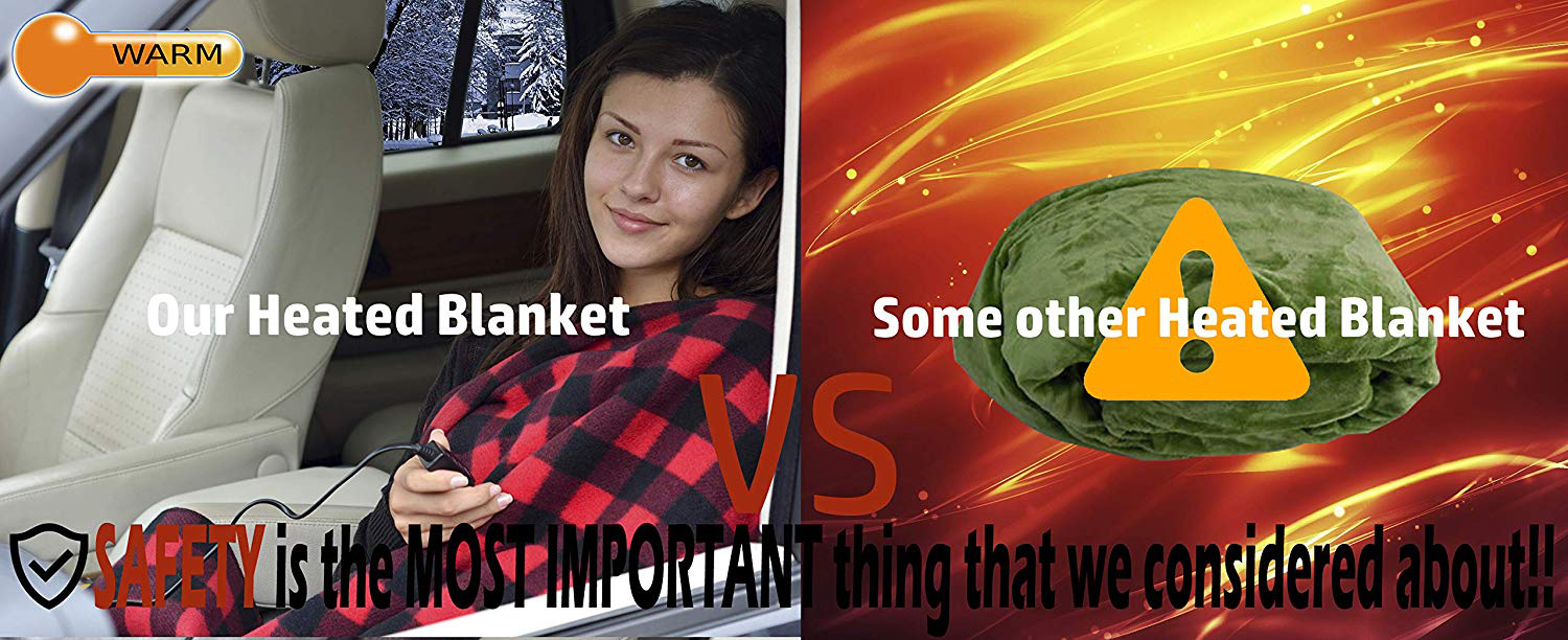 Car heated blanket features
