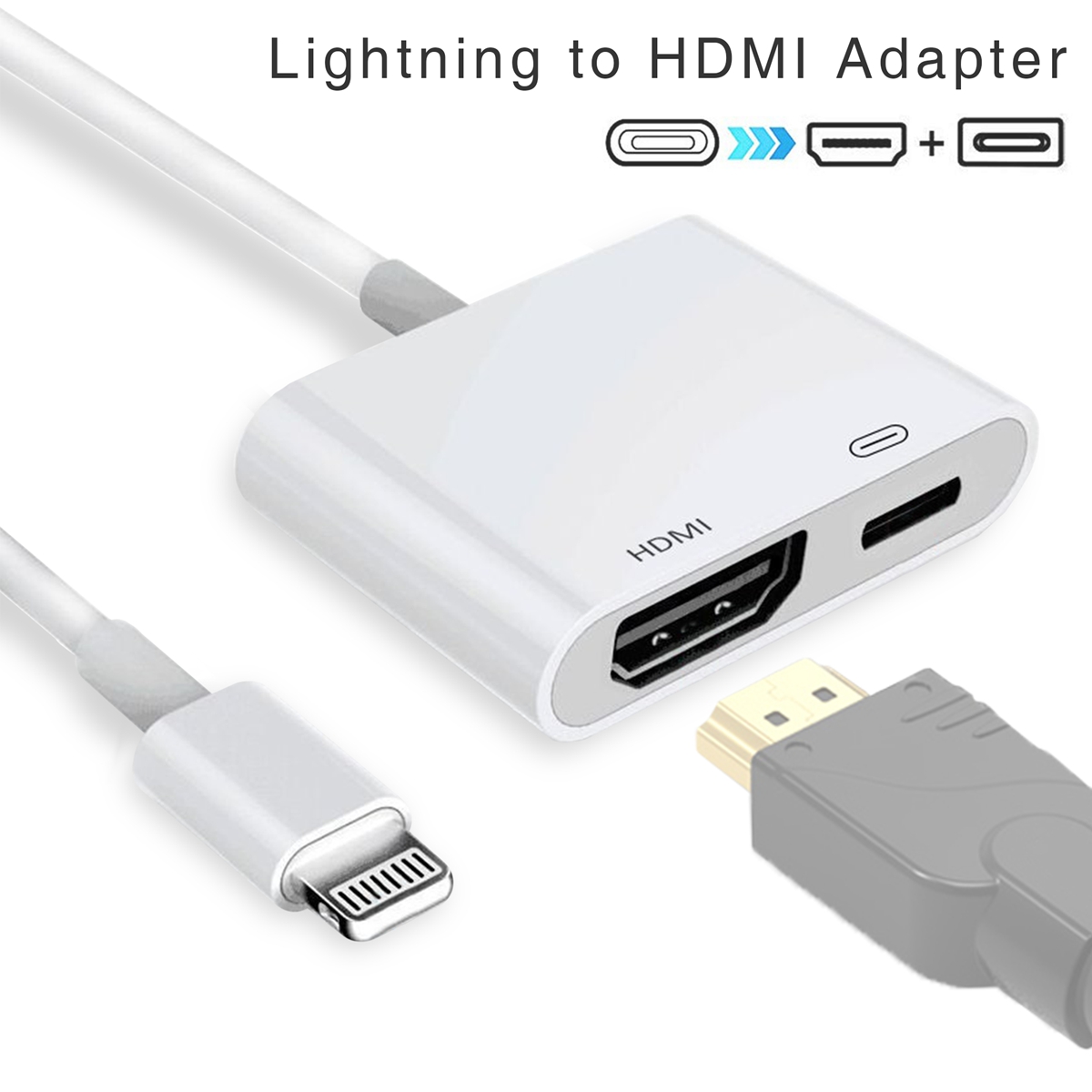 Lightning To HDMI VGA AV Adapter, For iPhone iPad iPod To HDTV & Monitor HD1080P eBay
