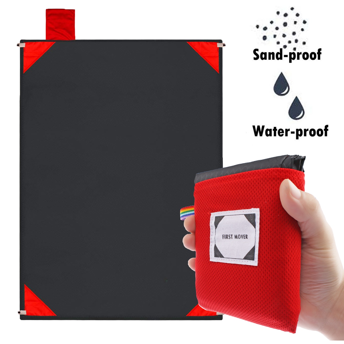 Our picnic blanket has a waterproof backing