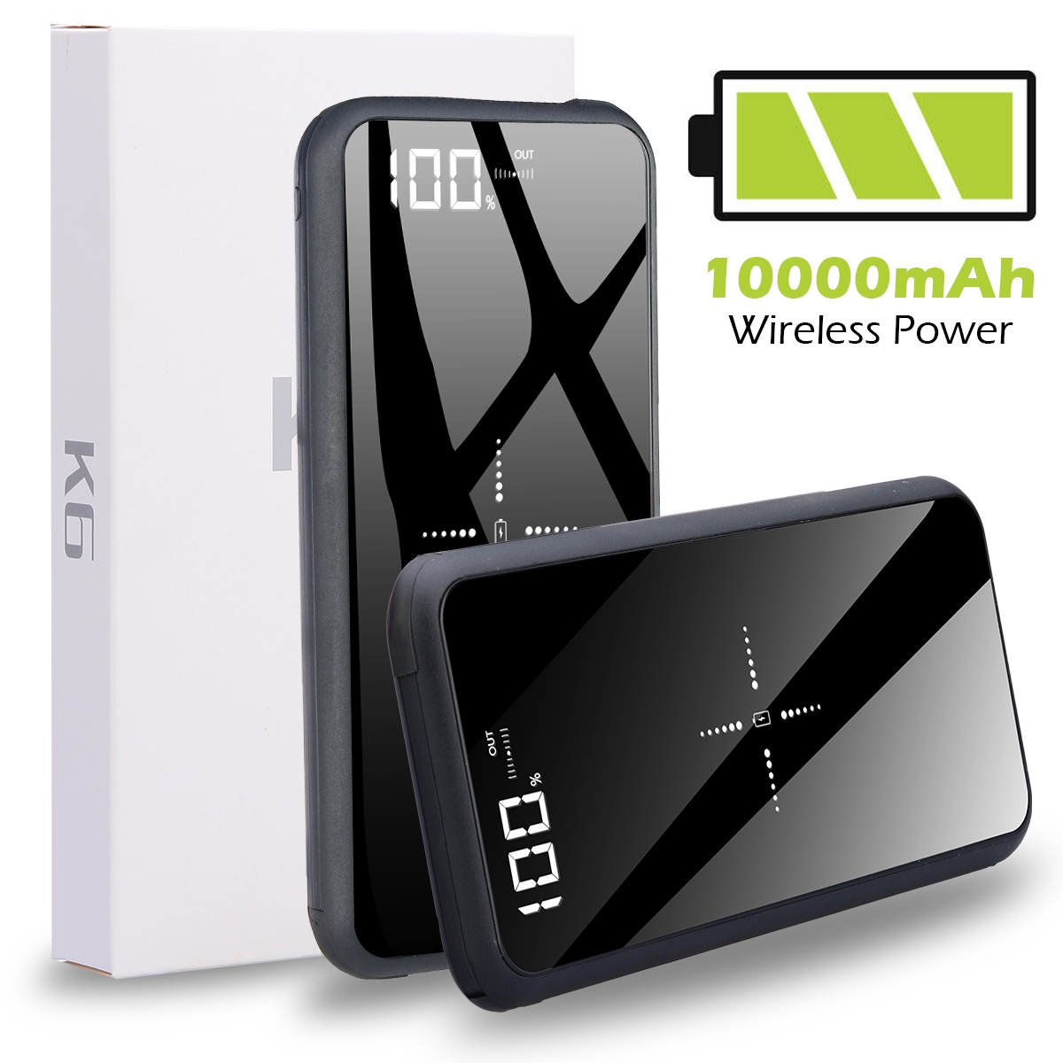 10000mAh Wireless Power Bank Fast Charger Battery Pack for iPhone SE