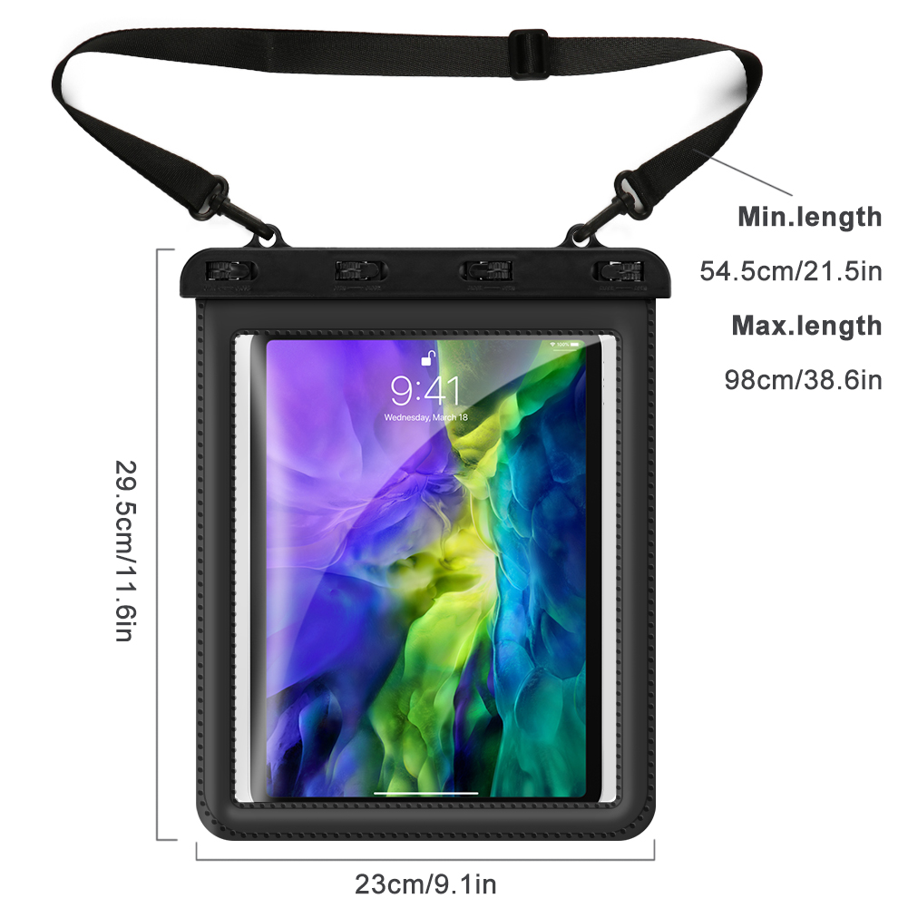 FullSealed Waterproof Case, Underwater Tablet Dry Bag with Lanyard for