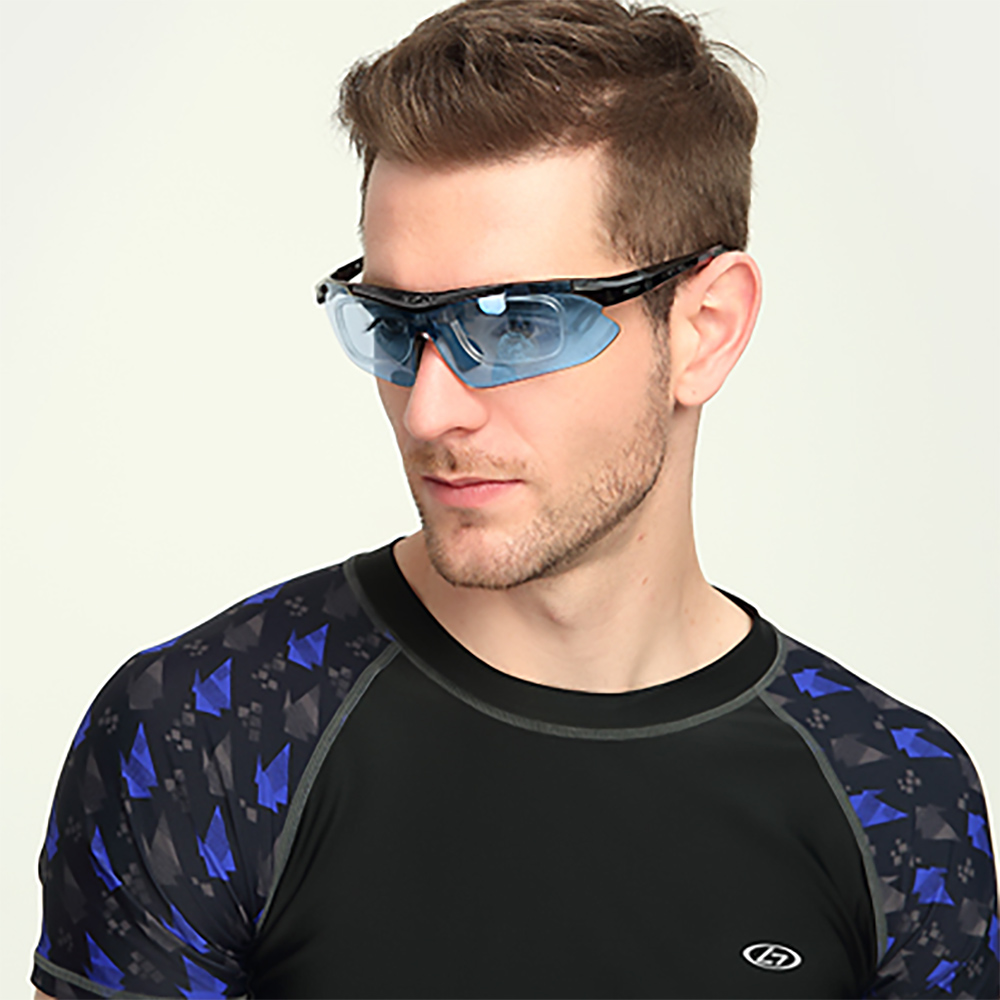 [11 IN 1] Sports Sunglasses UV Protection5 Lenses, Headband, Storage