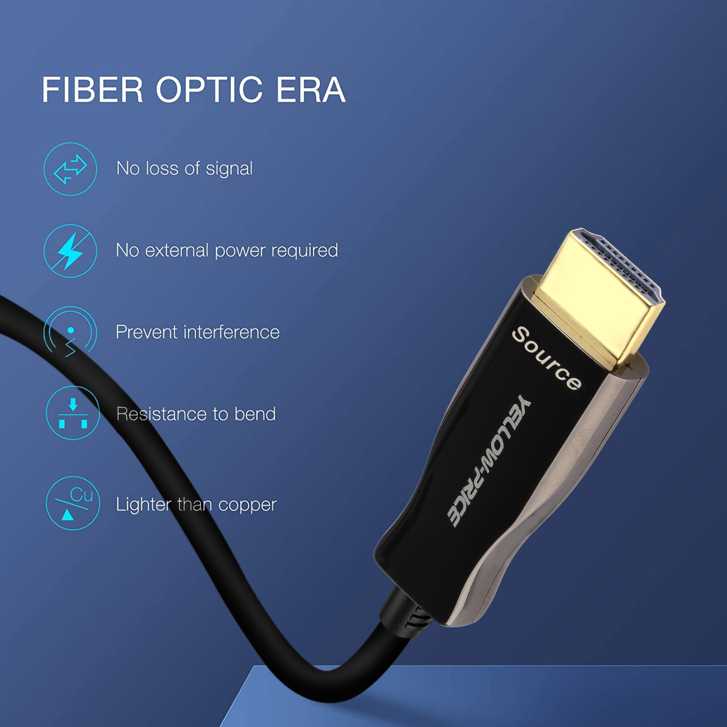 30Ft EARC Fiber Optic HDMI 2.1 Cable 8K@60Hz 4:4:4 48Gbps - View #10
