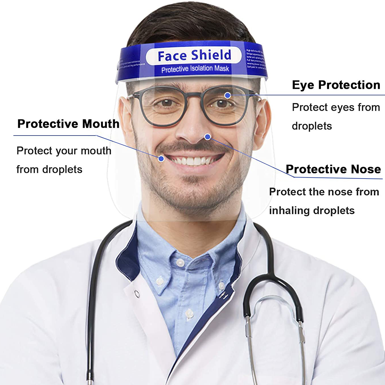 Safety anti-fog face shield image