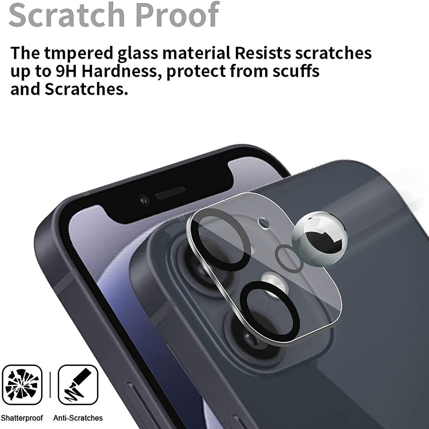 [Case Friendly] [AntiGlare] Tempered Camera Lens Protector for iPhone