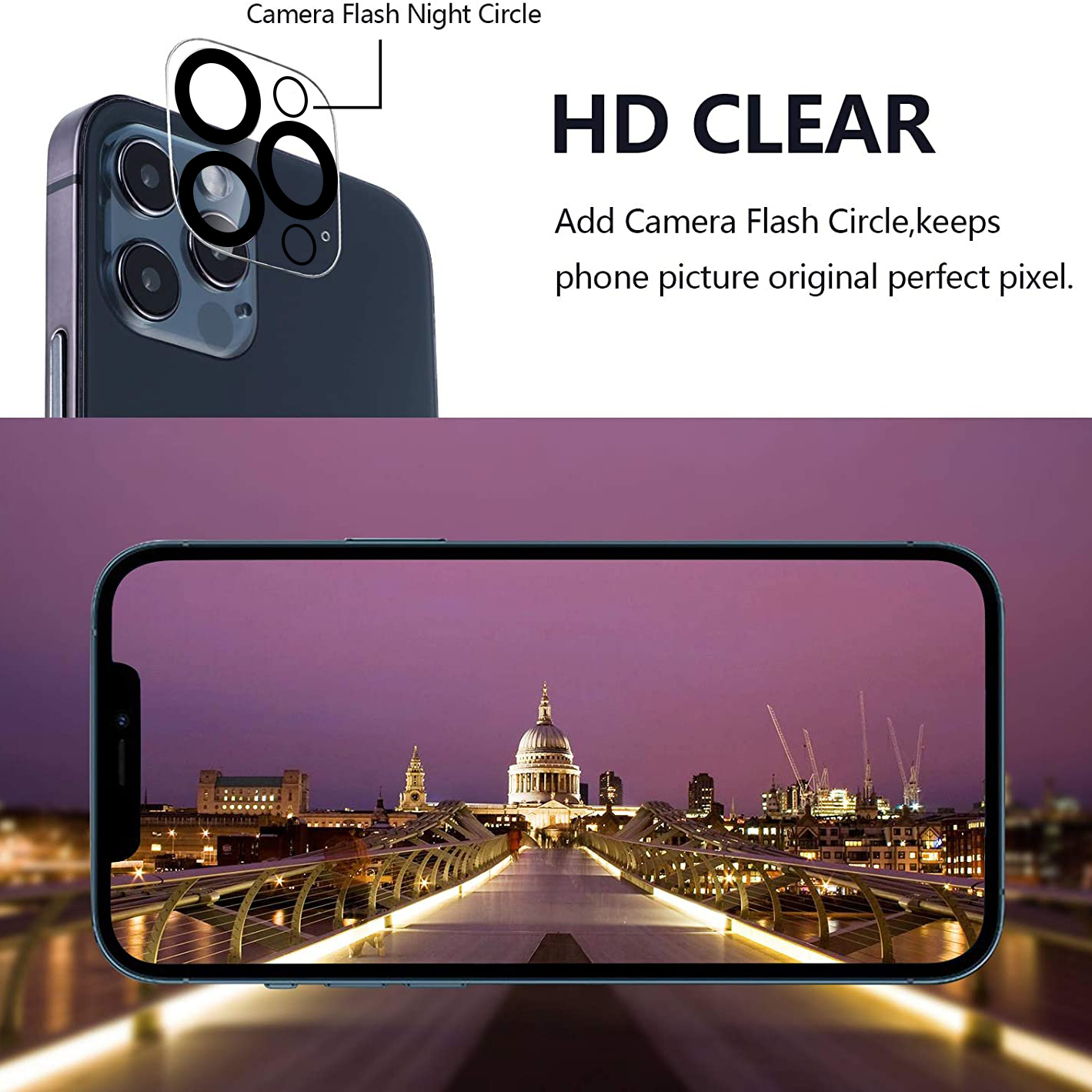 [Case Friendly] [AntiGlare] Tempered Camera Lens Protector for iPhone