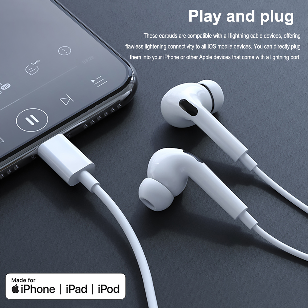3,5 mm-Pour les écouteurs Apple Original pour iPhone 14 13 12 11 Pro Max  Mini Mini Lightning Earphones XS XR - Cdiscount TV Son Photo