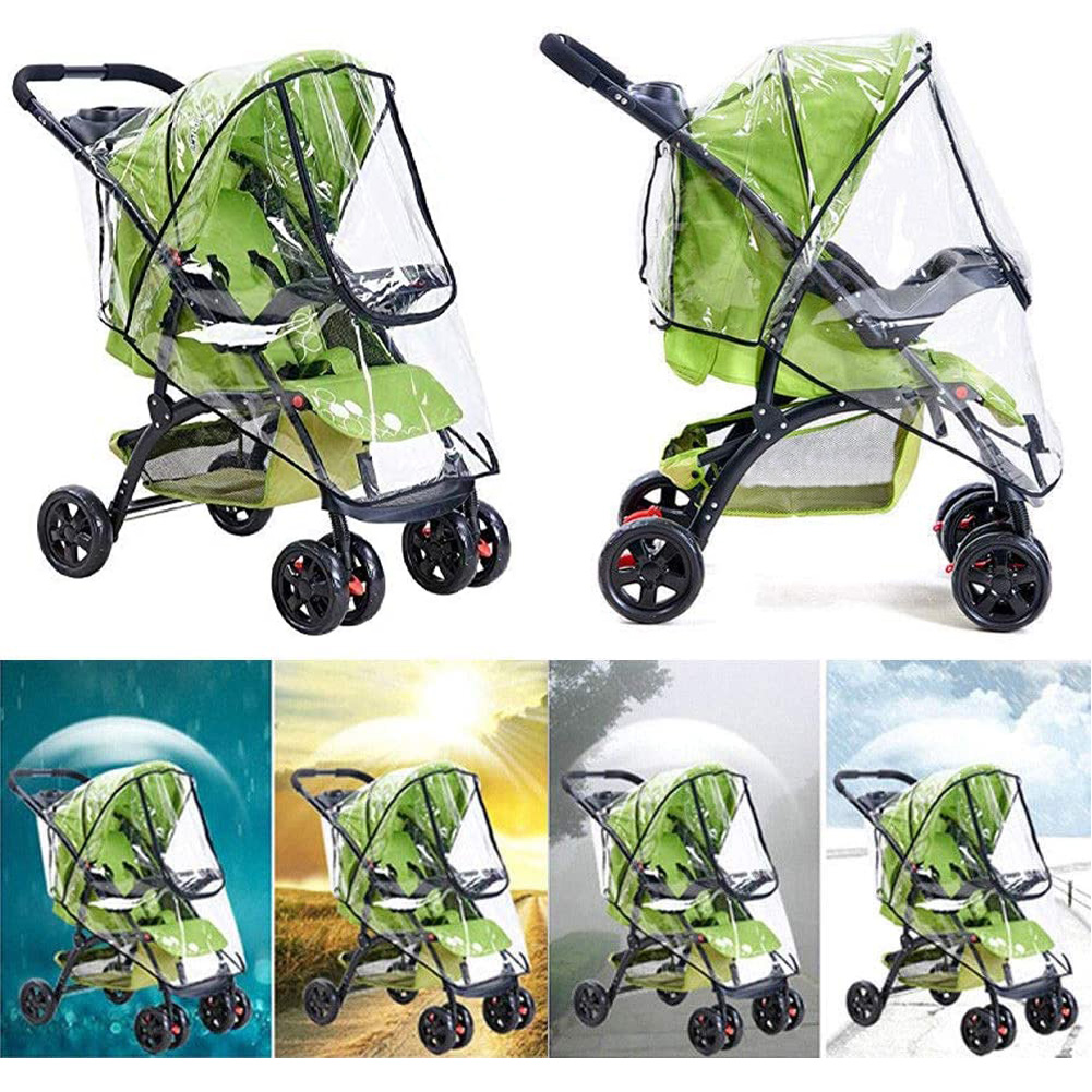 thumbnail image 2 of LA HAUTE Universal Baby Stroller Rain Cover Waterproof Ventilated Wind 2 of 12