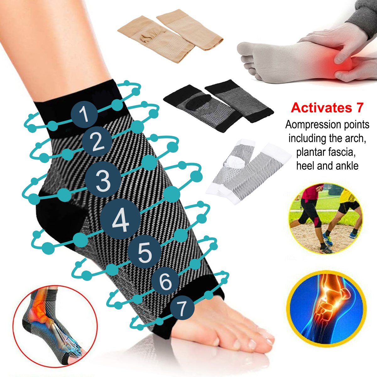 Compression Foot Sleeves Feature