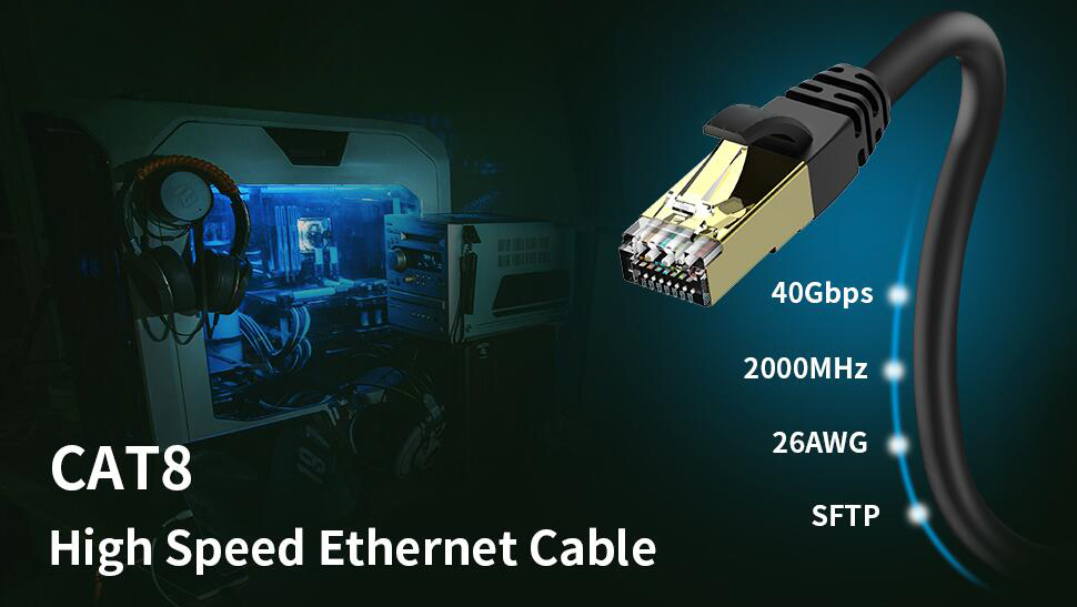 Cat 8 Ethernet Cable - High Speed