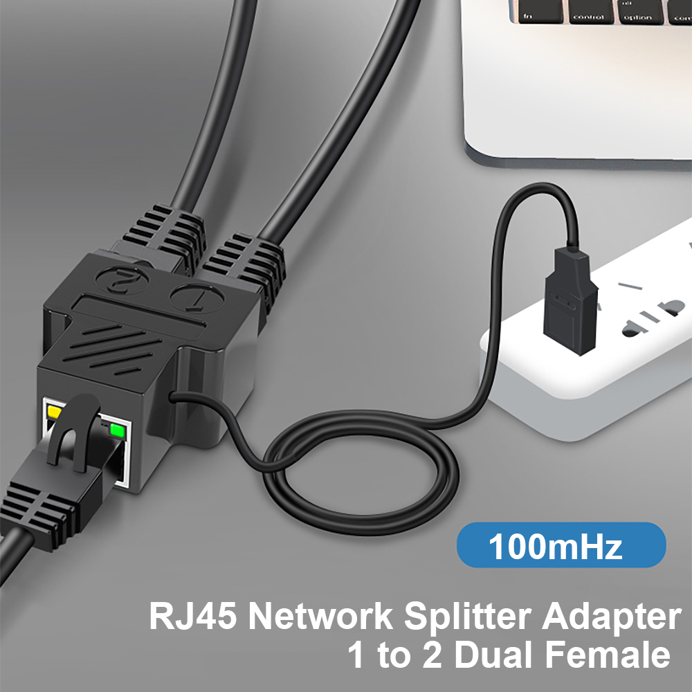 RJ45 Ethernet Splitter, 1000Mbps Ethernet Splitter 1 to 2[2 Devices  Simultaneous Networking], Gigabit Network Adapter 8P8C LAN Internet  Extension