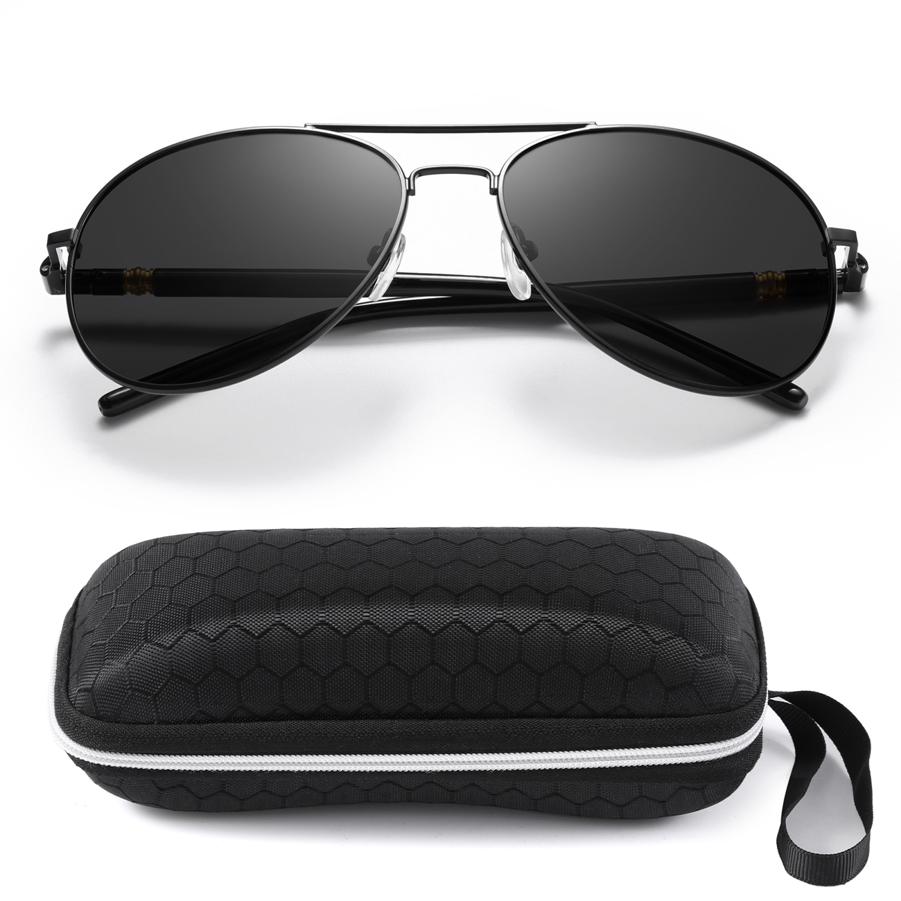 Unisex Aviator Sunglasses Metal Frame Polarized UV400 No-Snag Shades Aviator Elite - Calimesa Polarized – Shady Rays® | Polarized  main image 2