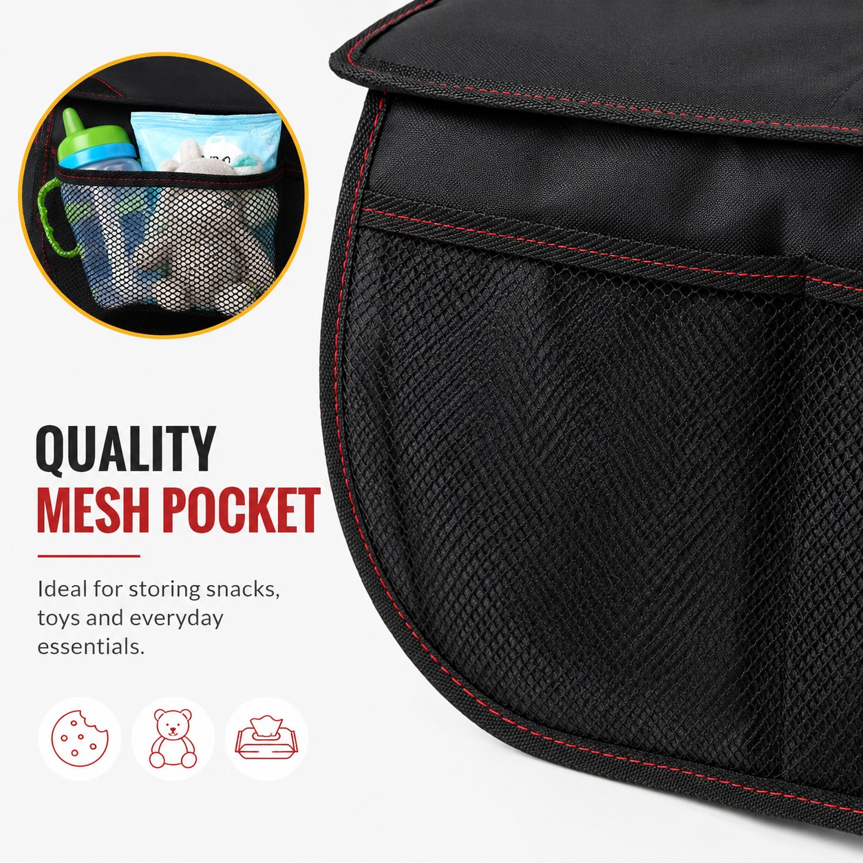 Foldable car seat protector easy to carry