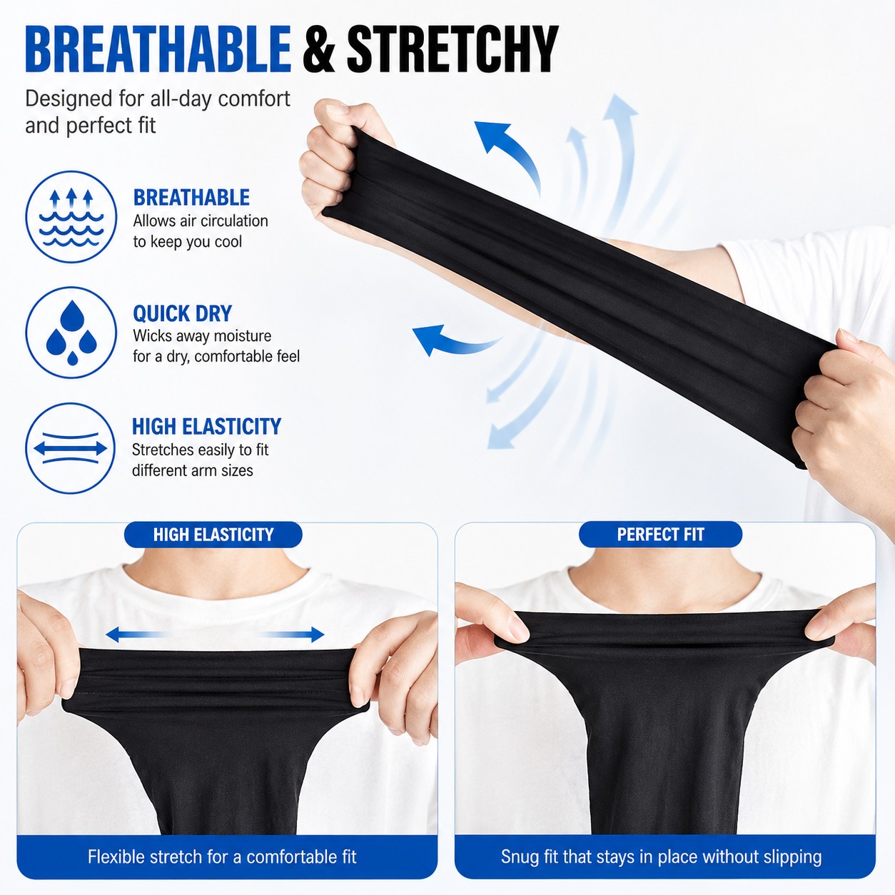 Premium fabric arm sleeves