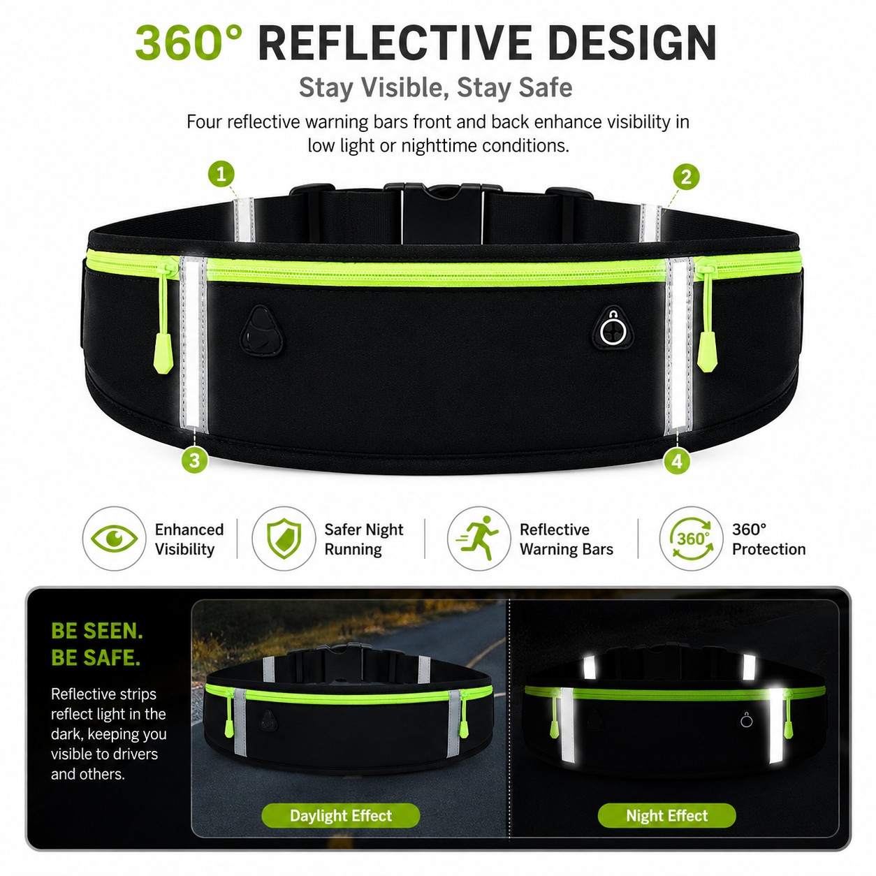 Running waist pack phone holder size detail