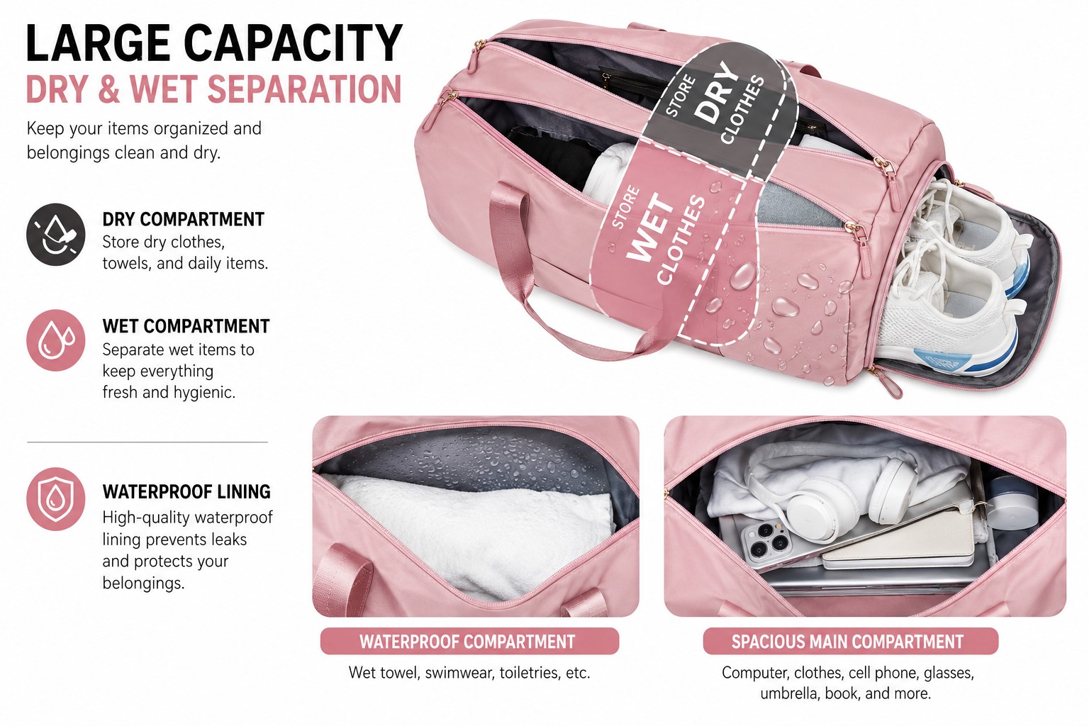 gym duffel bag dimensions