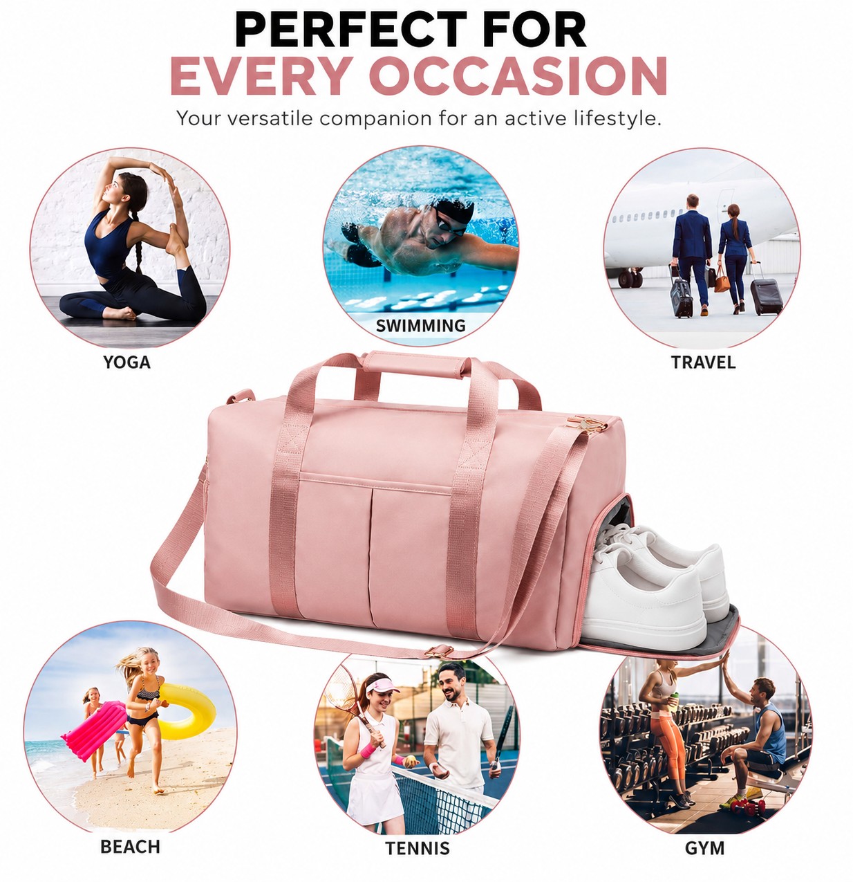 product details gym travel duffel bag