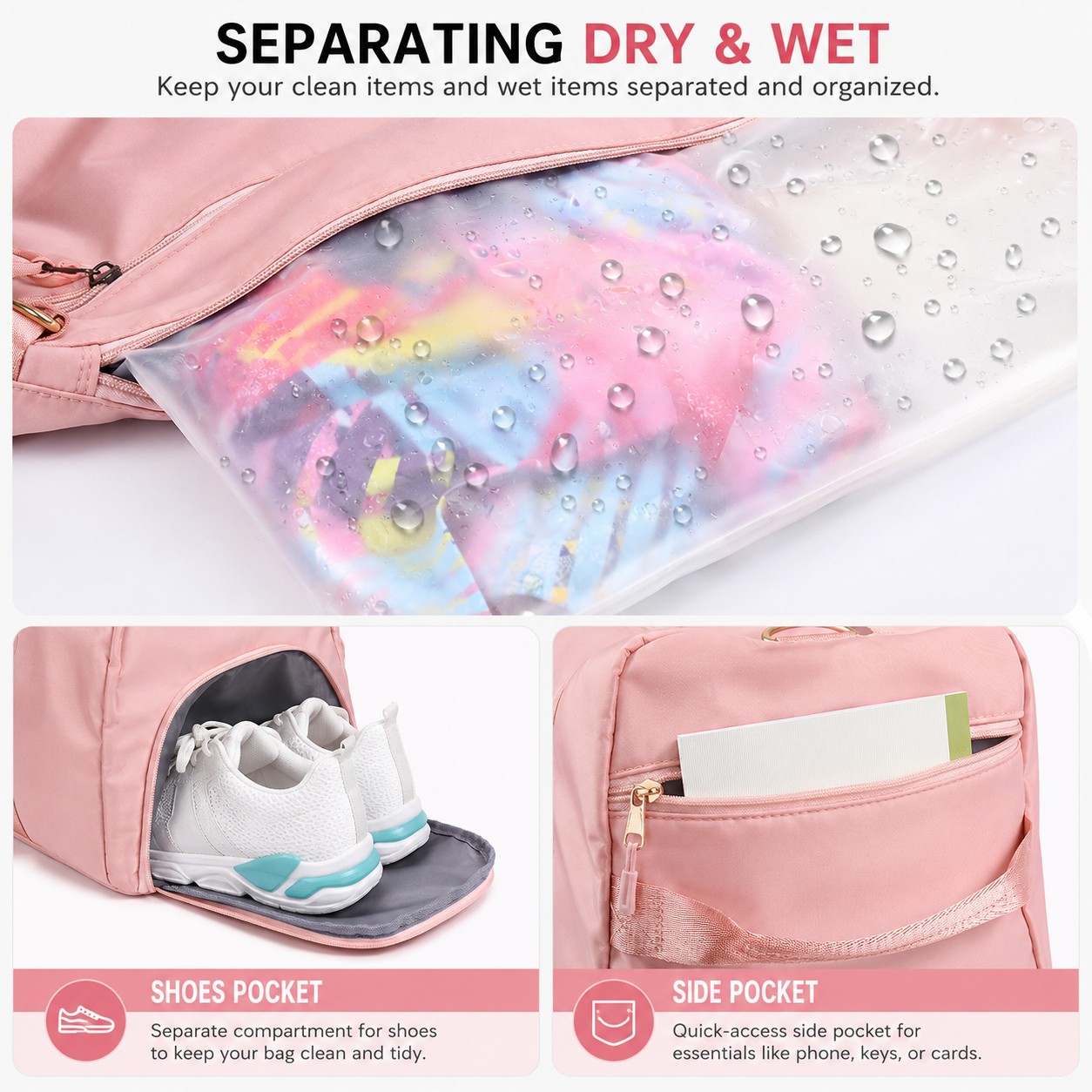 gym bag feature details