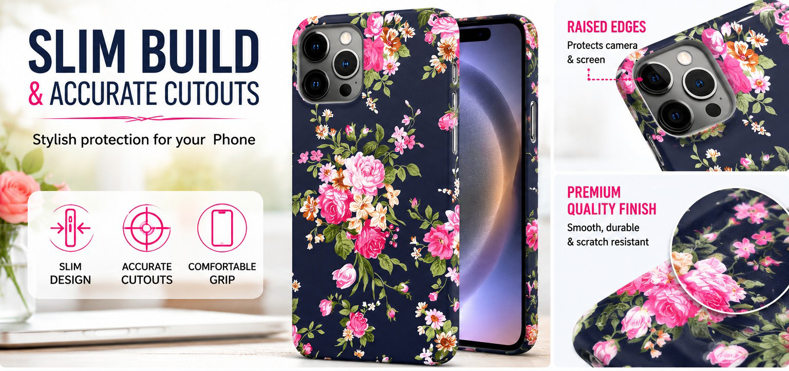 Floral slim case detail