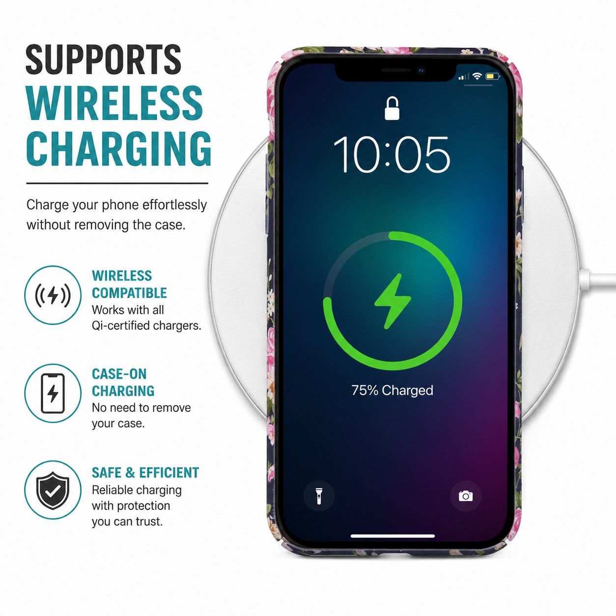wireless charging compatible phone case