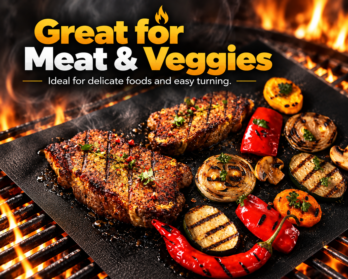 BBQ cooking mat meat vegetables outdoor barbecue accessories